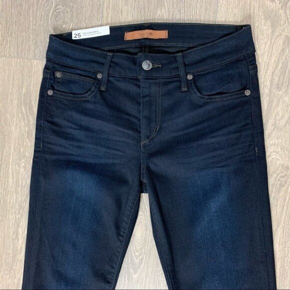 Joe's Jeans Women's Icon Skinny Ankle Jeans Mid Rise Denim Dark Wash - Picture 4 of 15